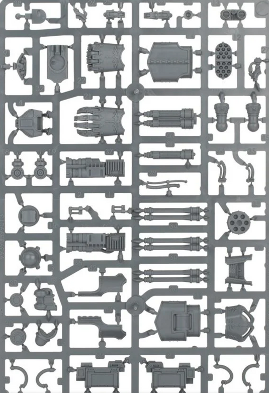 Reaver Titan Weapons: Gatling Blaster, Power Fist, Laser Blaster and Apocalypse Missile Launcher