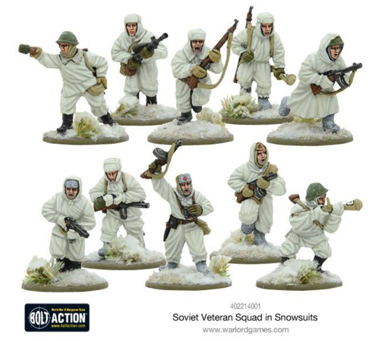 Soviet Veteran Squad in Snowsuits