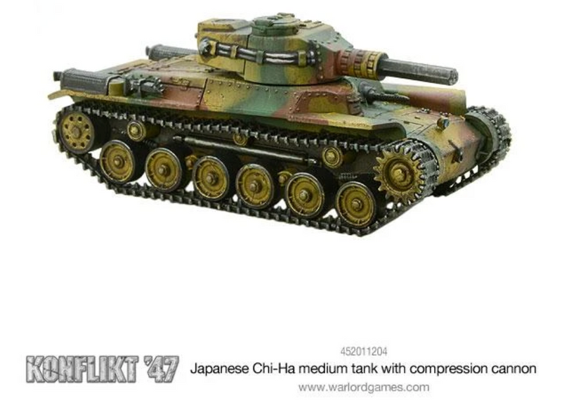 Load image into Gallery viewer, Japanese Chi-Ha Medium Tank with Compression Cannon
