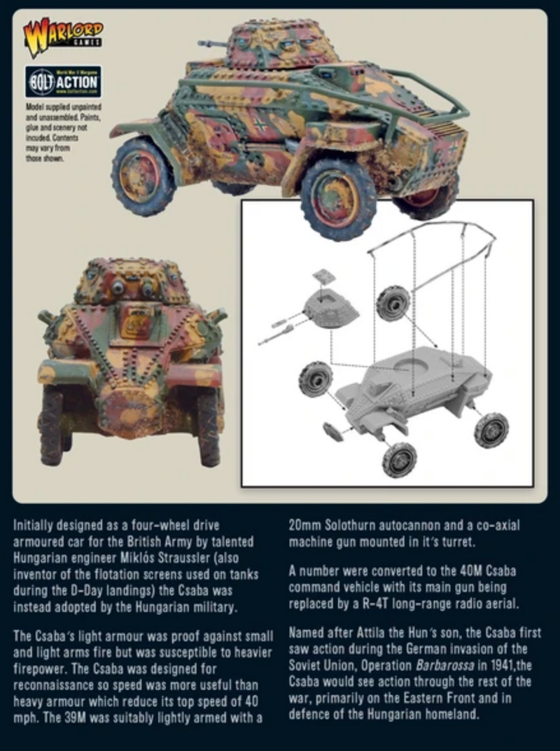 Load image into Gallery viewer, 39M CSABA Armoured Car
