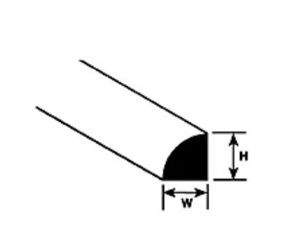 .030 QUARTER-ROUND STYRENE ROD 90891 (MRQ-30 / pack of 10)