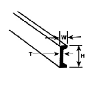 1/16" STYRENE CHANNEL 90531 (CFS-2 / pack of 10)