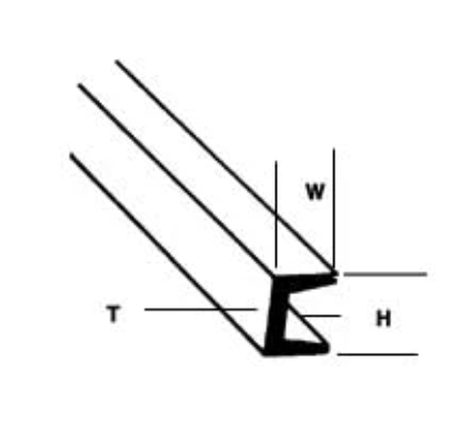 1/8" STYRENE DEEP CHANNEL 90583 (UFS-4 / pack of 8)