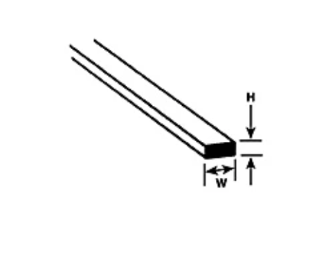 .010 x .100 STYRENE STRIP 90715 (MS-110 / pack of 10)