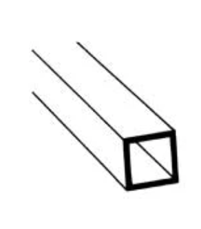 3/8" STYRENE SQUARE TUBING 90625 (STFS-12 / pack of 4)