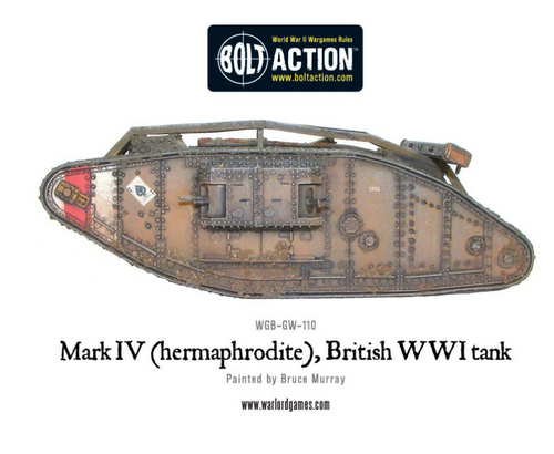 Mark IV (hermaphrodite) British WWI tank
