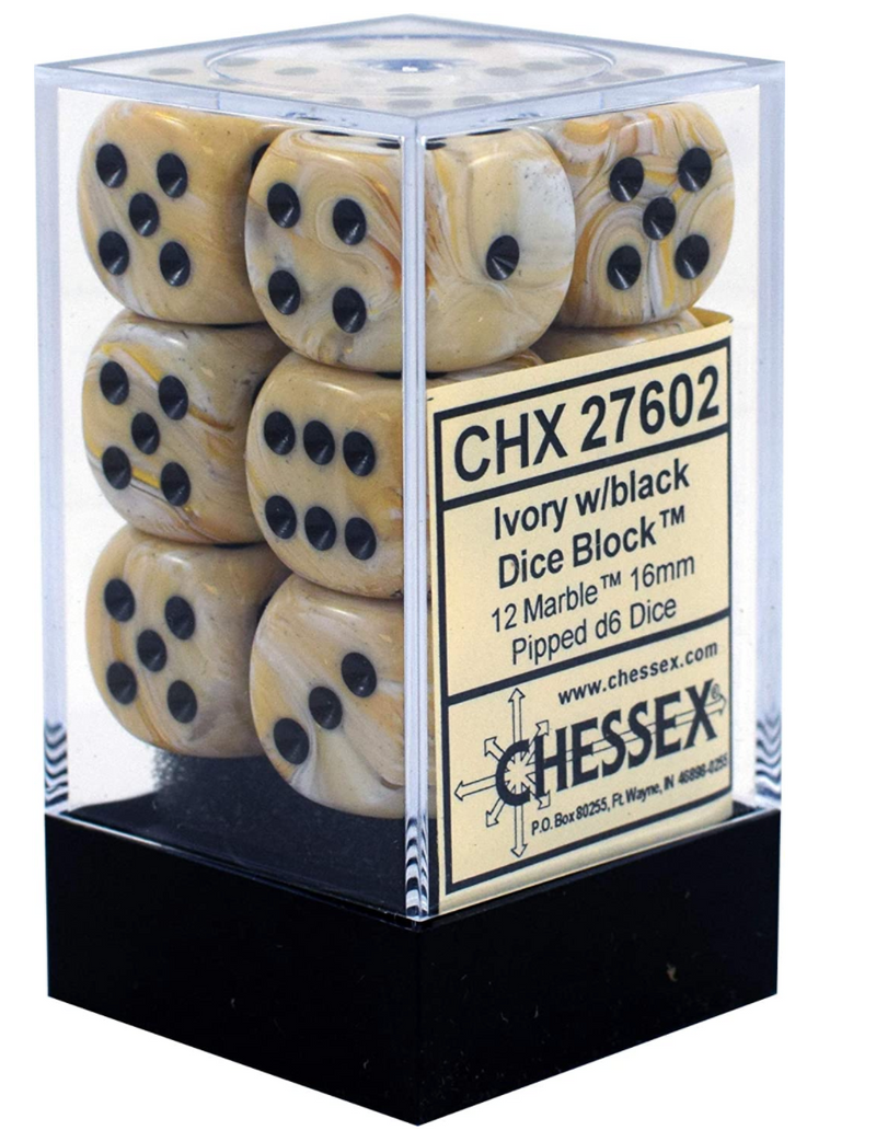 Load image into Gallery viewer, Chessex 16mm D6 12 Die Dice Set
