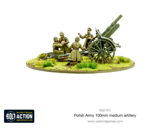 Polish Army 100mm medium artillery