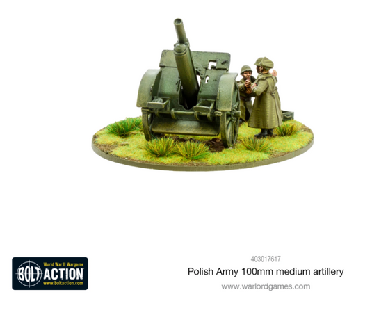 Polish Army 100mm medium artillery