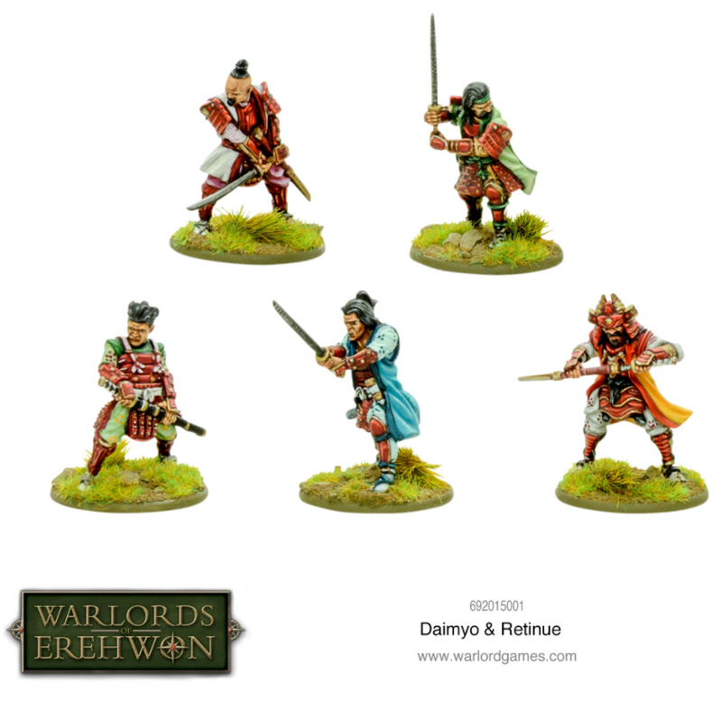 Load image into Gallery viewer, Warlords of Erehwon: Daimyo &amp; retinue
