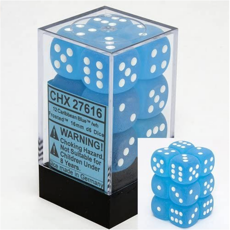 Load image into Gallery viewer, Chessex 16mm D6 12 Die Dice Set
