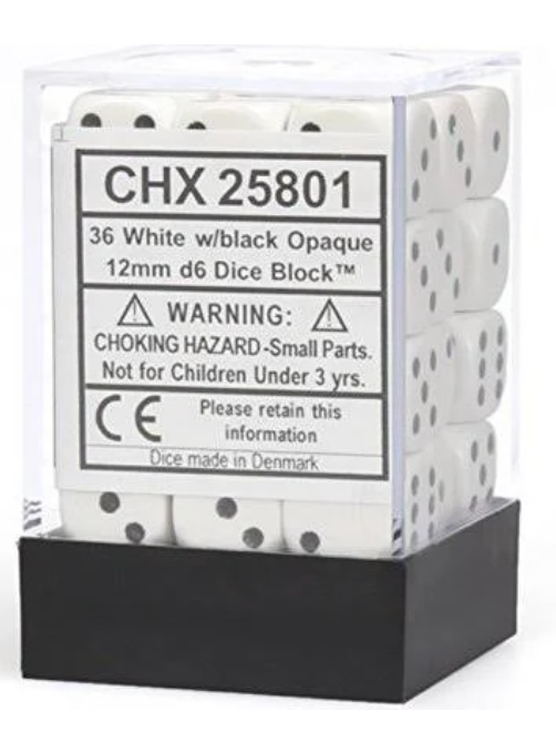 Chessex 12mm 36d6 Dice Block