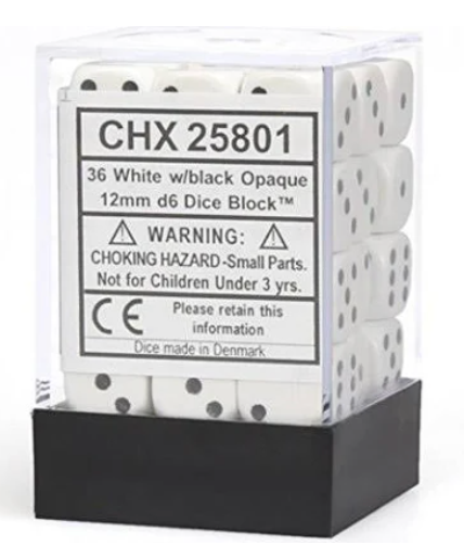 Load image into Gallery viewer, Chessex 12mm 36d6 Dice Block
