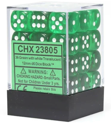 Chessex 12mm 36d6 Dice Block