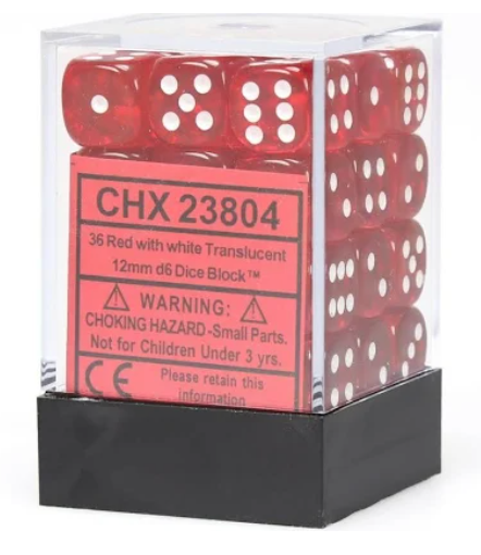 Chessex 12mm 36d6 Dice Block