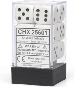 Chessex 16mm D6 12 Die Dice Set