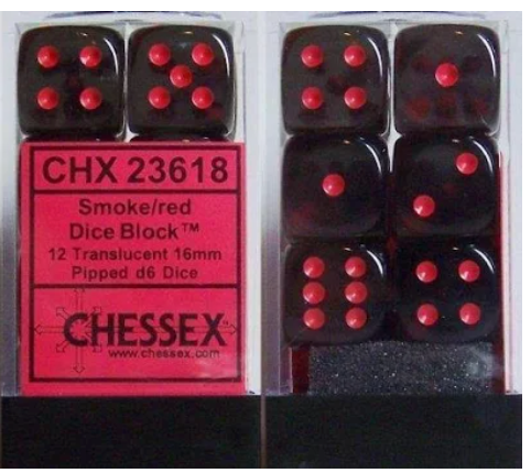 Load image into Gallery viewer, Chessex 16mm D6 12 Die Dice Set
