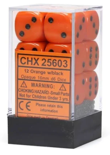 Chessex 16mm D6 12 Die Dice Set