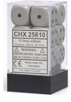 Load image into Gallery viewer, Chessex 16mm D6 12 Die Dice Set
