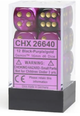 Load image into Gallery viewer, Chessex 16mm D6 12 Die Dice Set
