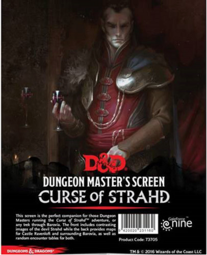 D&D 5E RPG: Dungeon Master's Screen - Curse of Strahd