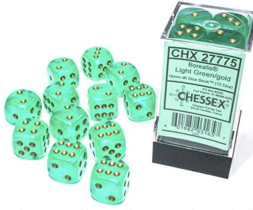 Load image into Gallery viewer, Chessex 16mm D6 12 Die Dice Set
