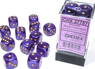 Chessex 16mm D6 12 Die Dice Set