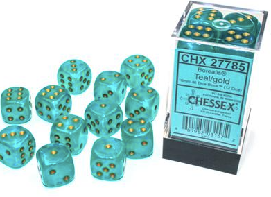 Chessex 16mm D6 12 Die Dice Set