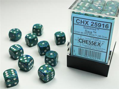 Load image into Gallery viewer, Chessex 12mm 36d6 Dice Block
