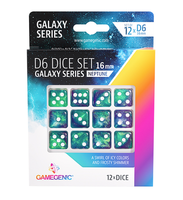 Load image into Gallery viewer, GameGenic D6 Dice Set: Galaxy Series–16mm
