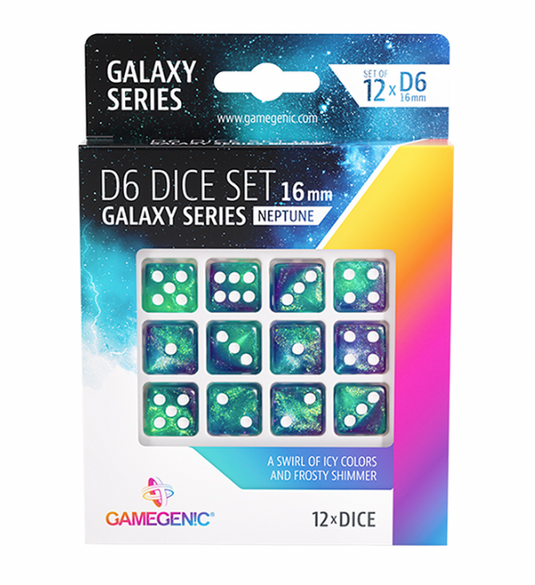 GameGenic D6 Dice Set: Galaxy Series–16mm