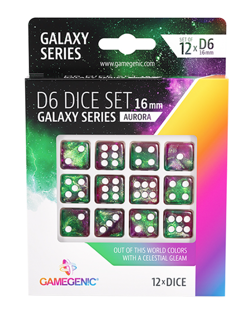 GameGenic D6 Dice Set: Galaxy Series–16mm