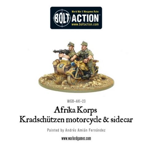 Afrika Korps Kradschutzen Motorcycle and Sidecar