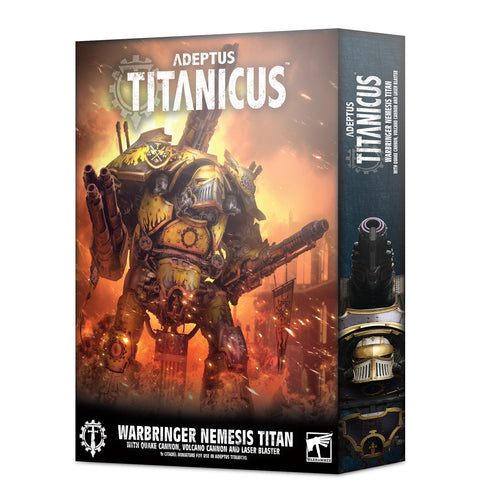 Adeptus Titanicus: Warbringer Nemesis Titan with Quake Cannon, Volcano Cannon, and Laser Blaster