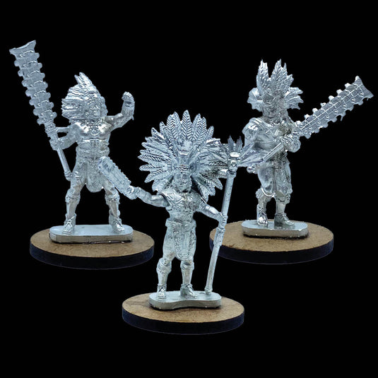 Mythic Americas: Maya - Halach Uinic Warlord with 2 Noble Bodyguards