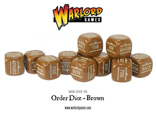 Bolt Action Order Dice Brown