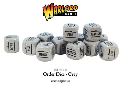 Bolt Action Order Dice Grey