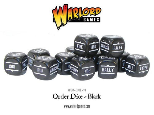 Bolt Action Order Dice Black