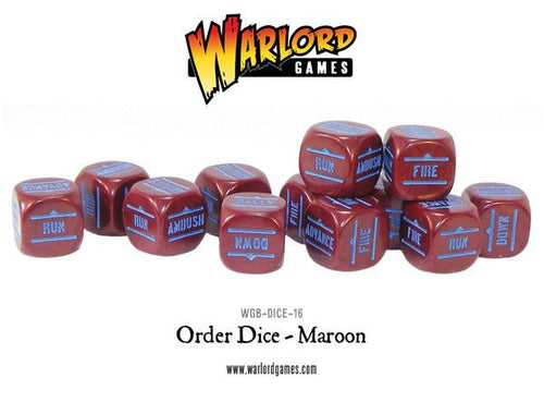 Bolt Action Order Dice Maroon