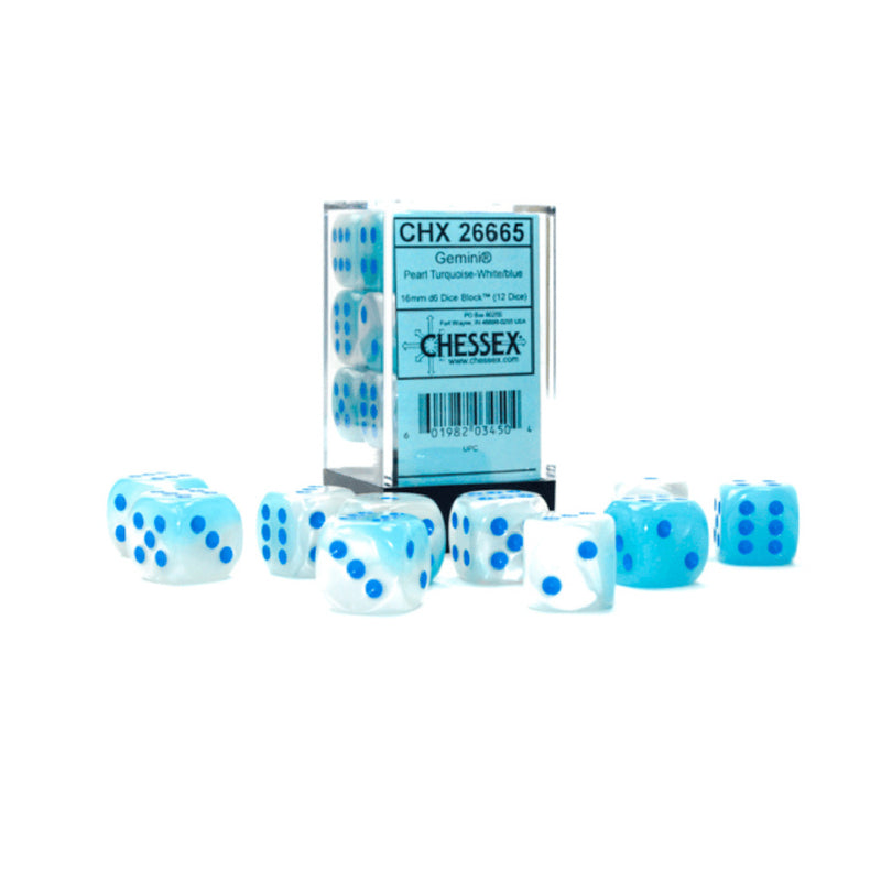 Load image into Gallery viewer, Chessex 16mm D6 12 Die Dice Set
