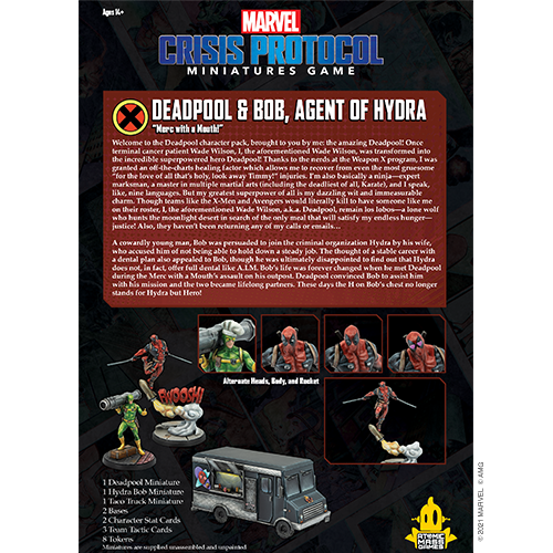 Load image into Gallery viewer, Marvel Crisis Protocol: Deadpool and Bob, Agent of Hydra Character Pack
