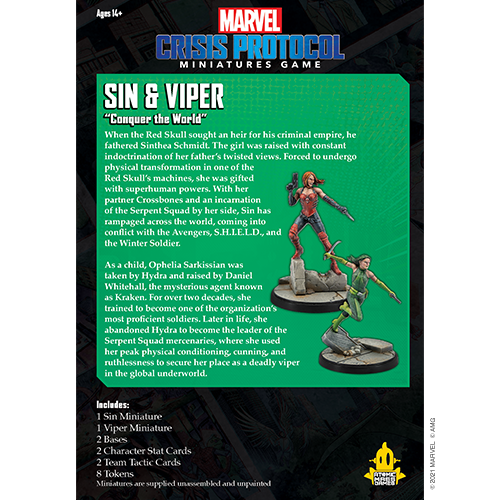 Load image into Gallery viewer, Marvel Crisis Protocol: Sin and Viper Character Pack
