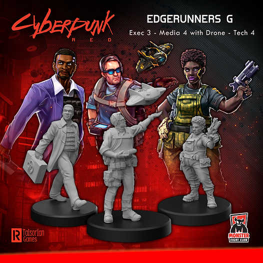 Load image into Gallery viewer, Cyberpunk RED Miniatures - Edgerunners G
