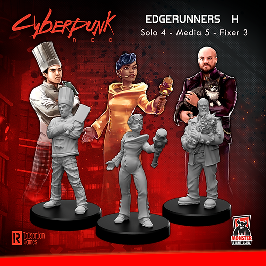 Load image into Gallery viewer, Cyberpunk RED Miniatures - Edgerunners H
