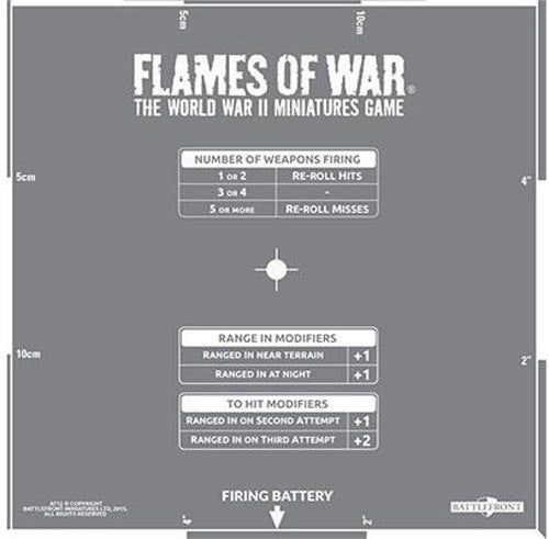Flames of War: Artillery Template