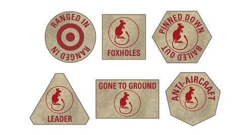 Flames of War: WW2 - Desert Rats Tokens
