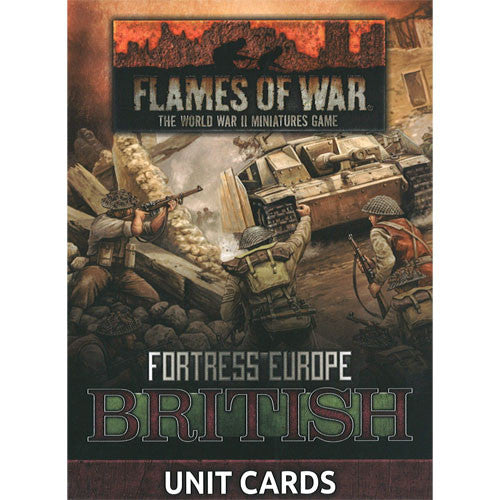 Flames of War: Fortress Europe - British Unit Cards