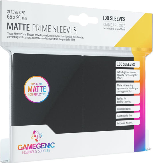 GameGenic: Matte PRIME Sleeves - Black