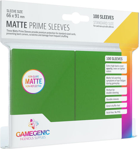 GameGenic: Matte PRIME Sleeves - Green