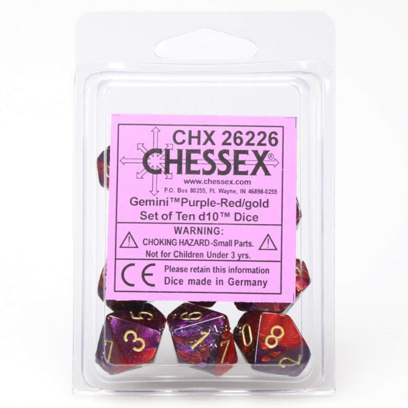 Load image into Gallery viewer, Chessex d10 Dice (Set of 10)
